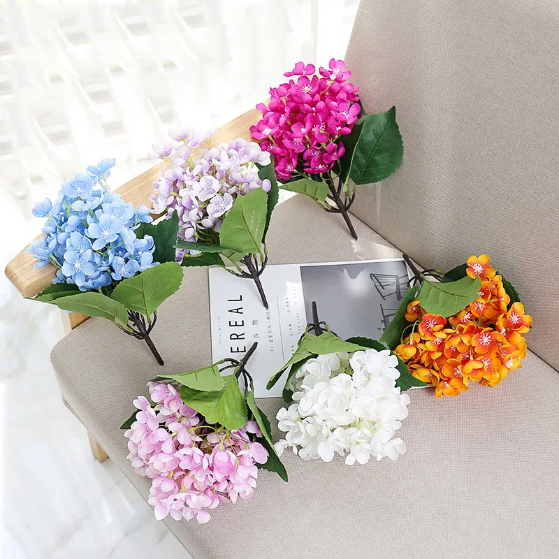 

Short Branch Welcome Spring Big Hydrangea Fake Flower Creative Ornament Simulation Flower Simulation Plant Artificial Flower