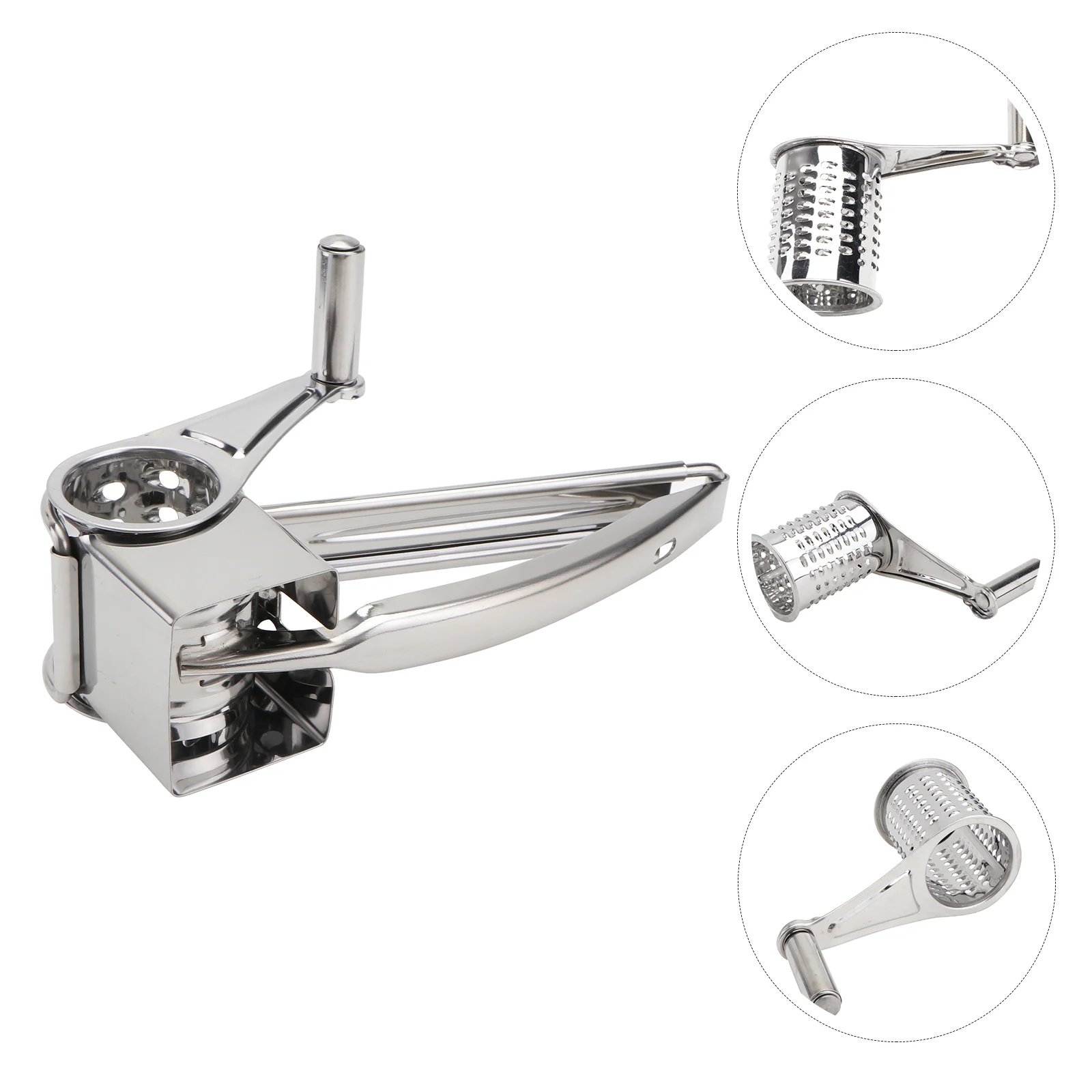 

4 pcs Cheese Grater Set Hand Held Stainless Steel Rotary Sharp Slicer Cheese Shredder for Home