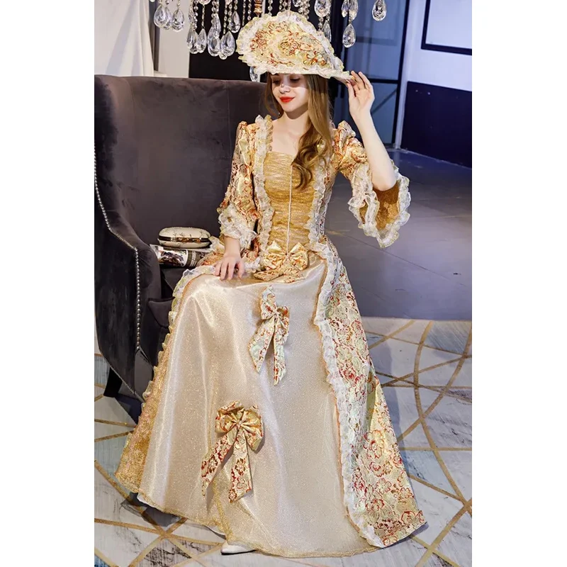 Винтажное платье в европейском стиле дворцового средневекового викторианского