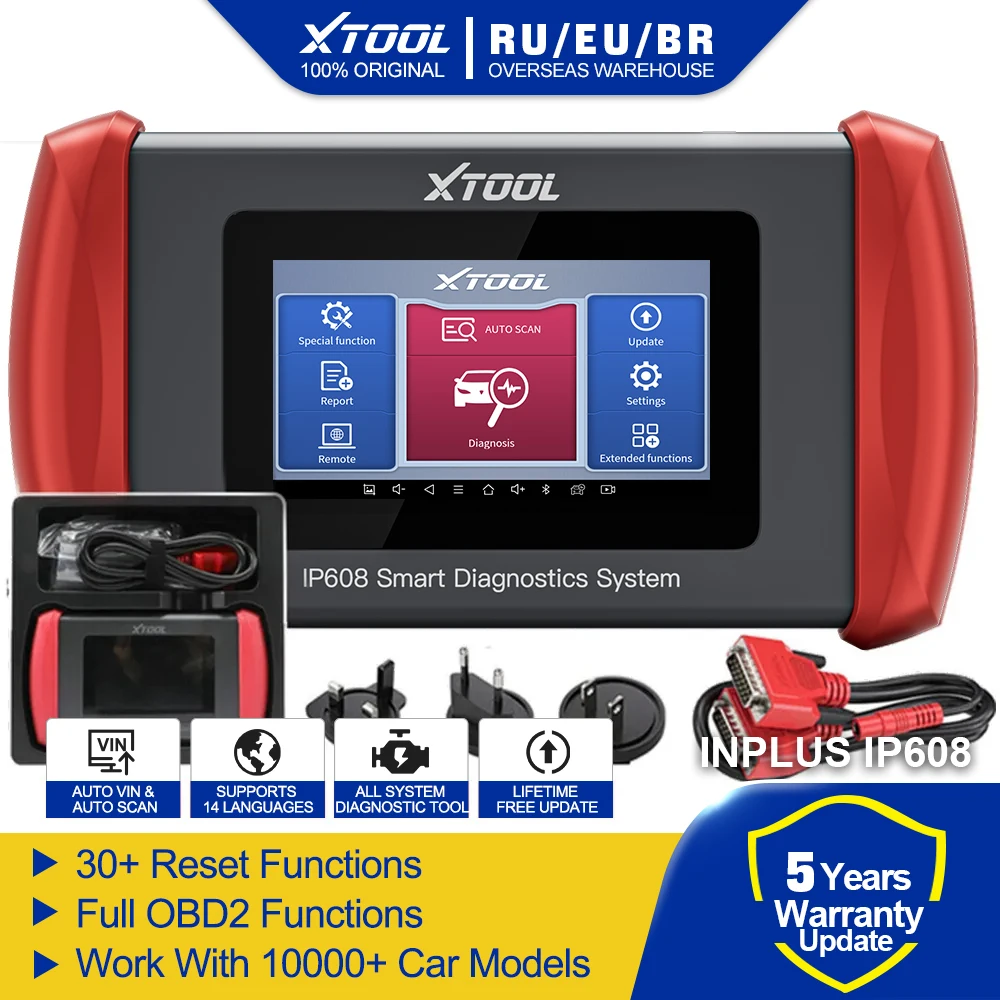 

XTOOL InPlus IP608 Automotive Scan Tool All System Professional OBD2 Diagnostic Tools & 8+ Resets Auto Scan Free Update Online