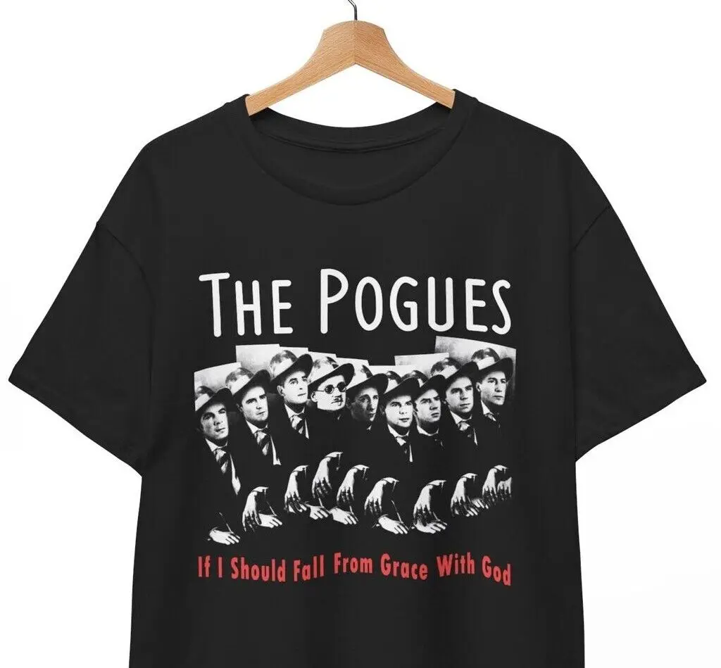 Футболка The Pogues если я должен падаю из Грейсы с Богом Шоне Гобина Том Уэйтс
