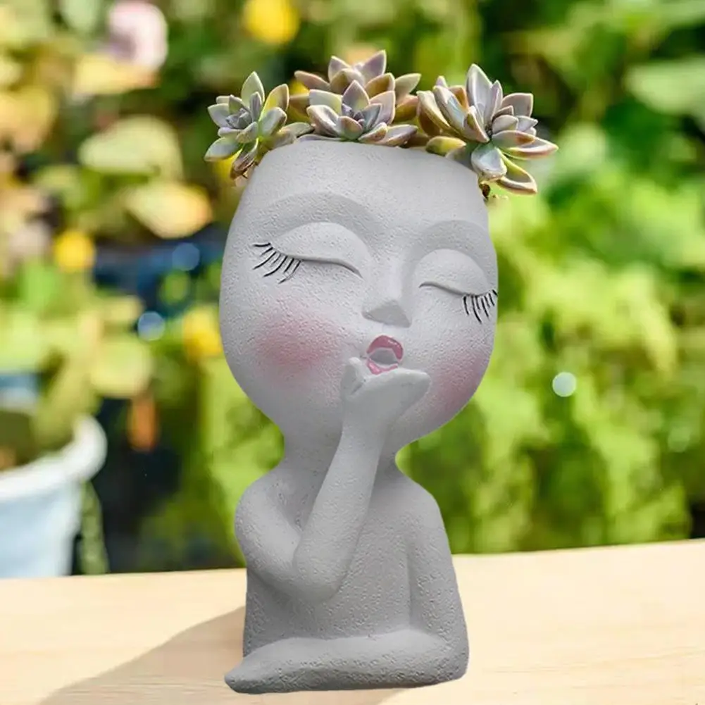 

Женский горшок для выращивания лица, фотографический горшок для выращивания растений в помещении и на улице, настольный горшок S2v0