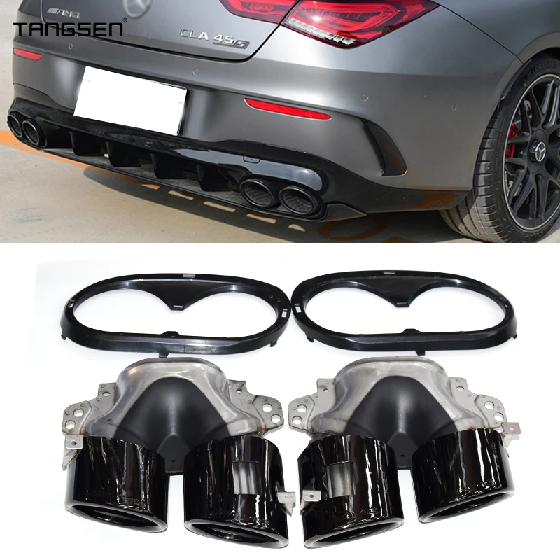 Для Benz CLA35 X247 GLB35 A45S AMG A35 Установка 2020-2024 W177 C118 Наконечник глушителя выхлопной