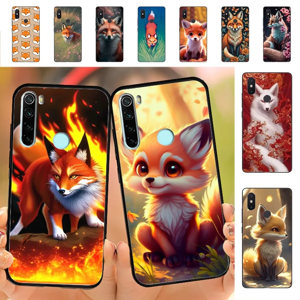 

Cute Cartoon Animal Fox Phone Case For Redmi Note 4 X 5 A 6 7 8 Pro T 9 Pro 9S 10 Pro 11 Pro 11S 11Epro PocoM3pro