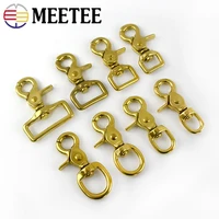 25pcs 14 38mm solid brass metal buckles for bag diy dog collar straps swivel trigger clips snap hook luggage accessories bd271