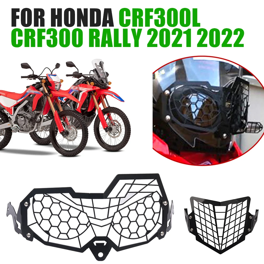 

For Honda CRF300L CRF300 Rally CRF 300 L 2021 Motorcycle Accessories Headlight Grille Guard Grill Light HeadLamp Cover Protector
