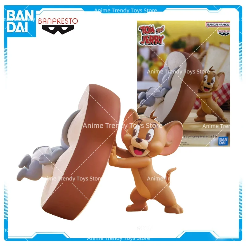 Фото В наличии: Большая мягкая виниловая фигурка Bandai Том и Джерри - Yummy Bread - Таффи, мягкие резиновые фигурки, аниме-модель, игрушка, подарок WY №1