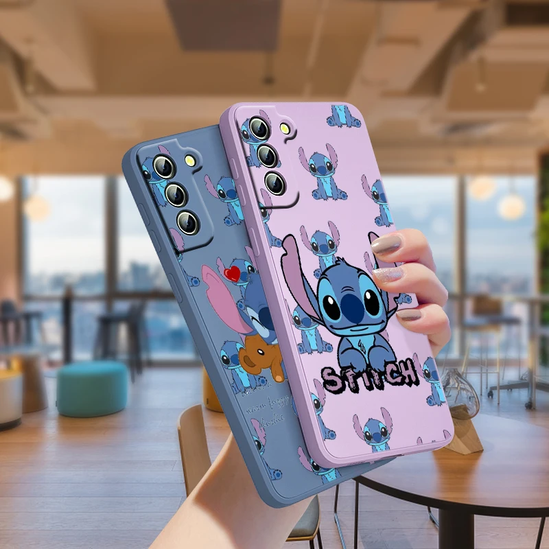 

Stitch Disney Cute For Samsung A71 A51 A31 A21S A52 A32 A22 A12 A50 A30 A20 A10 A03S 5G Liquid Silicone Rope Phone Case