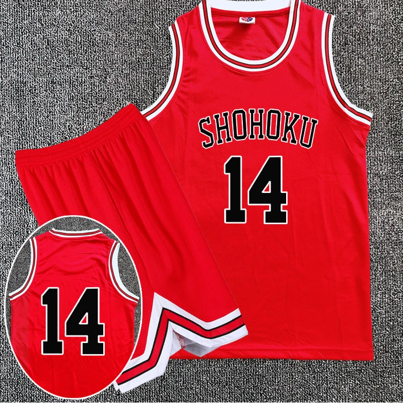 

Slam Dunk Cosplay Kaede Rukawa Sakuragi Hanamichi Cosplay Costume Anime Vest Basketball Jersey School Uniform Halloween