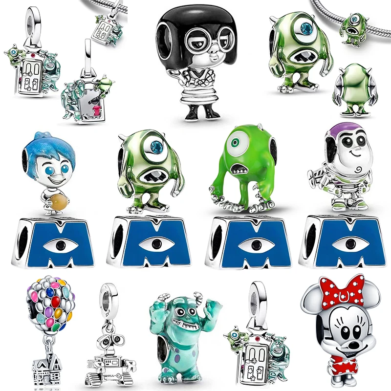 

plata de ley 925 Original Anime Disney Lilo & Stitch Family Dangle Charm For Pandore 925 Original DIY Bracelet Women Gift