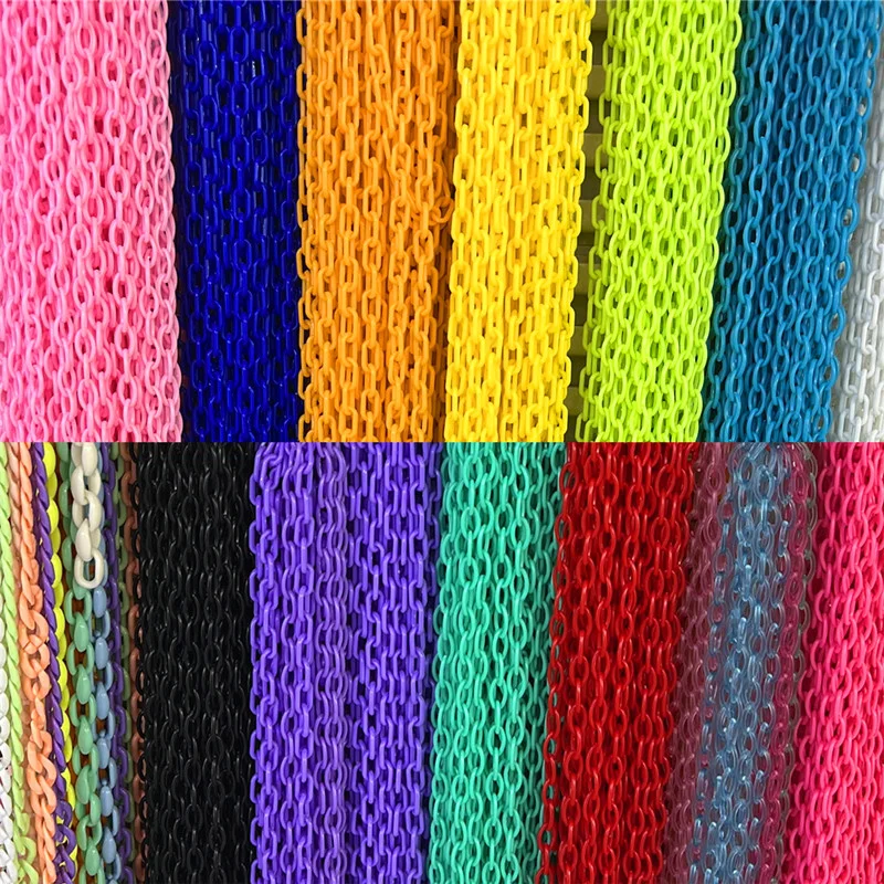 

Multicolor Acrylic Chain For Jewelry Making Findings DIY Necklace Chains Materials Handmade Accessories (Chain length: 50cm)