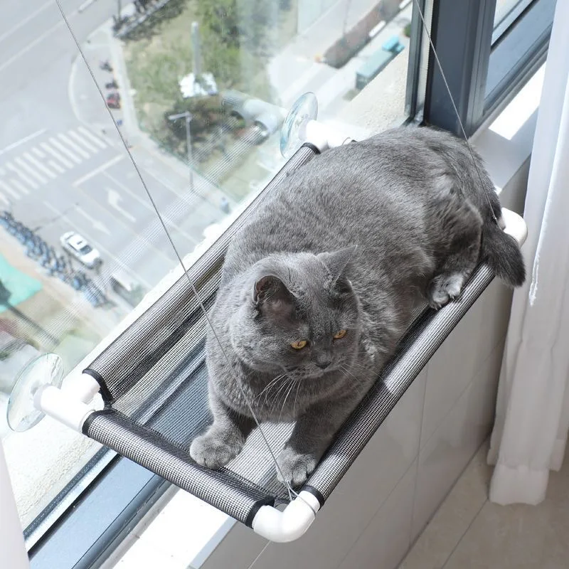 

Cat Hanging Window Bed Cat Hammock Climbing Washable Detachable Pet Bed Suction Shelf Beds Seat For Cat Sleeping Pet Supplies