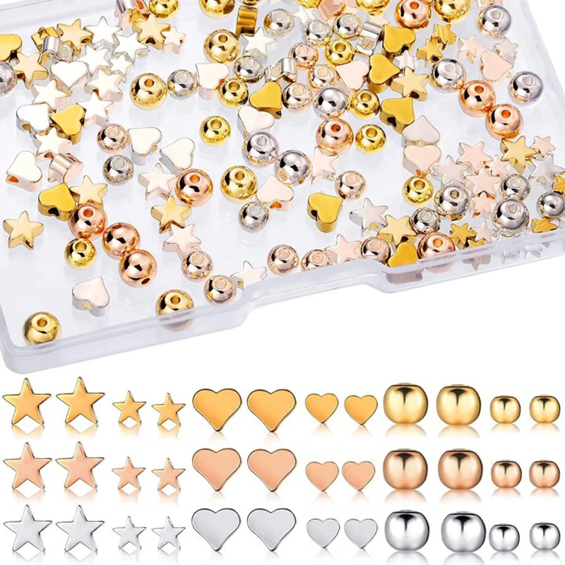 

6x3mm CCB Plastic Star Bead Loose Spacer Beads for Charm Jewelry Making DIY Bracelet Necklace Supplies 100/200/300pcs
