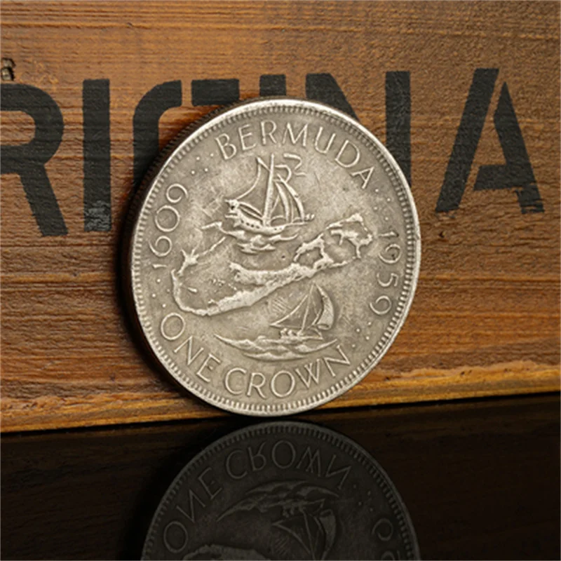 

1959 королевские бермуды 1 Корона Серебряная монета