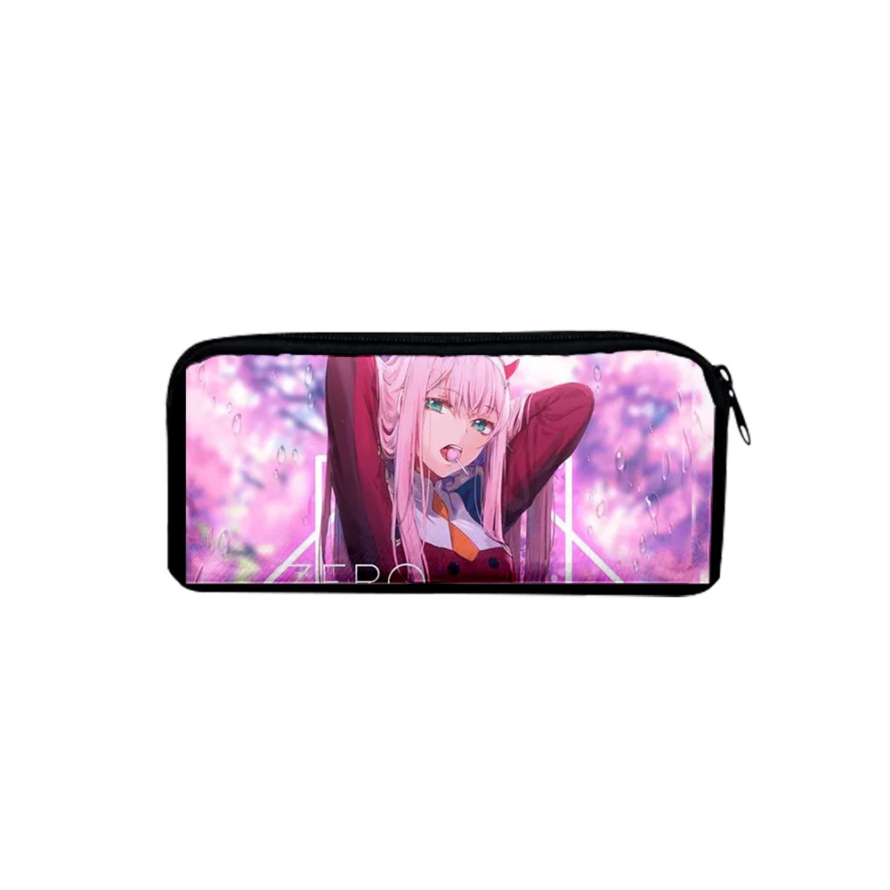 

Креативная сумка для ручек Zero Two Dear in the FRANXX Merch, пенал для мальчиков и девочек, детская сумка для хранения канцелярских принадлежностей, сумк...