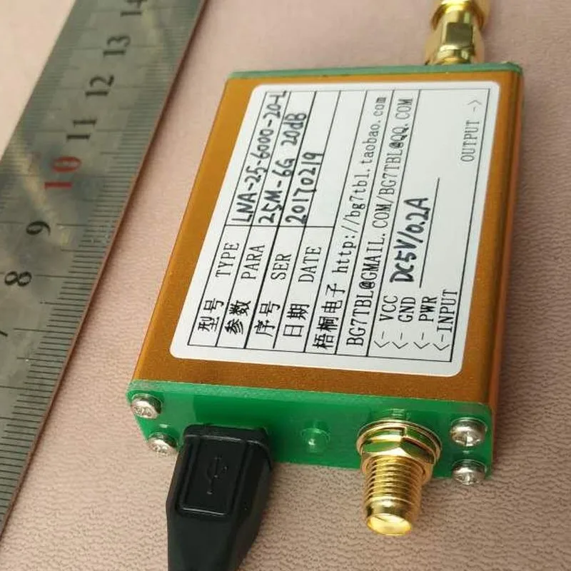

Простой спектральный усилитель, LNA, источник питания 25-6G 20 дБ 5 В для повышения чувствительности входа