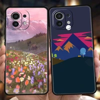 bandai painted scenery phone case for xiaomi poco f3 x3 x4 gt nfc m3 m4 mi 9t 11 ultra 11x 11i note 10t pro lite 5g silicone bag