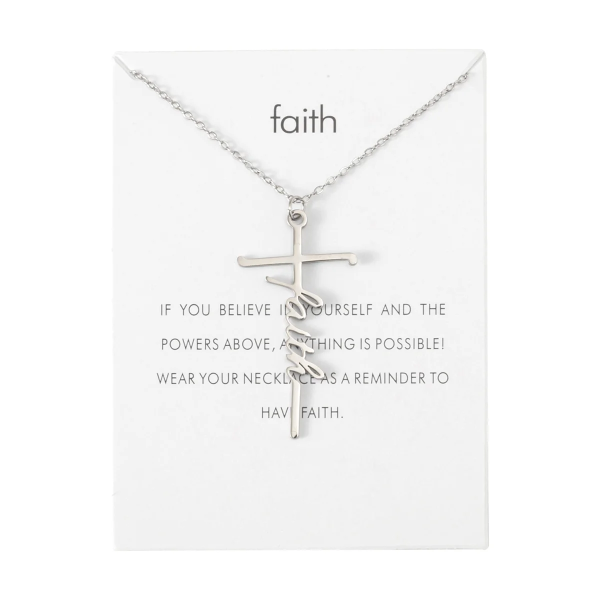 Stylowy naszyjnik z krzyżem ze stali nierdzewnej dla mężczyzn i kobiet napisem „Be Still” obrazem Jezusa Etniczny design ...