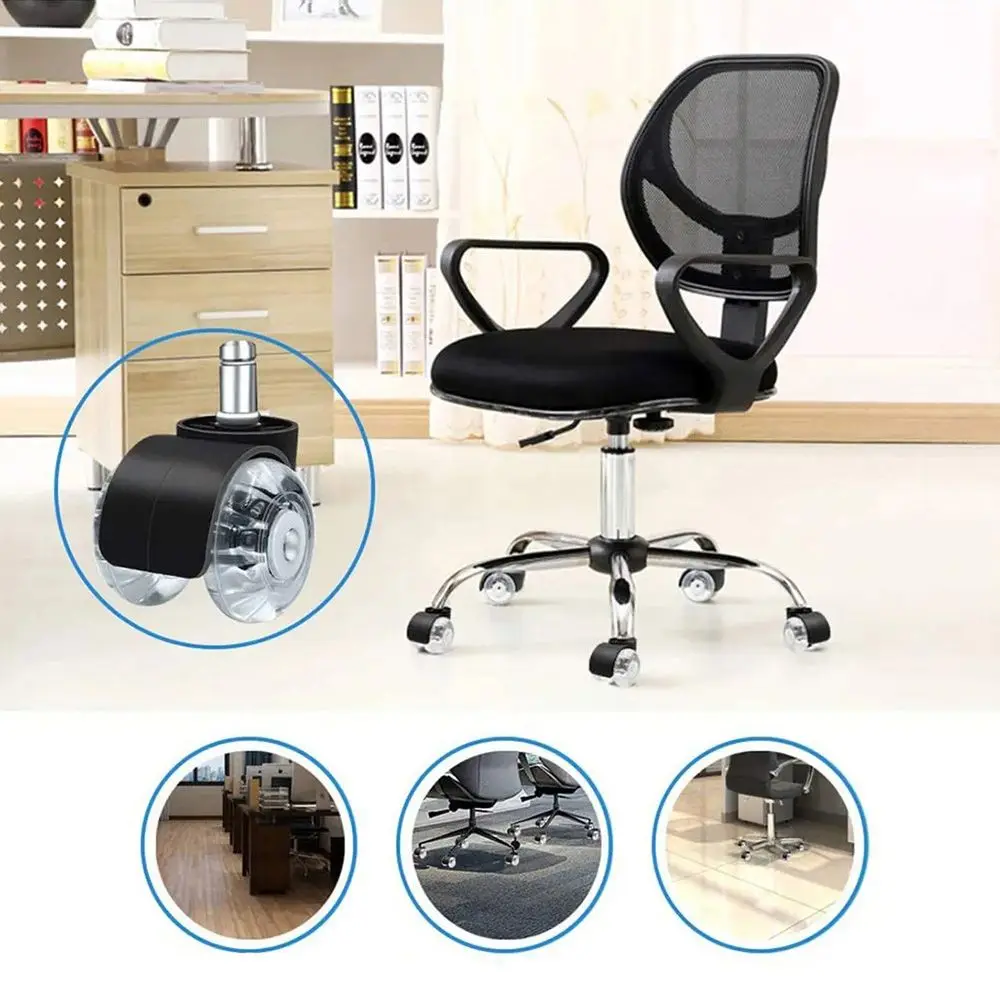 

Soft Pulley Rubber Rollers Wheel Mute Wheel Chair Caster Office Chair Wheels Furniture Caster