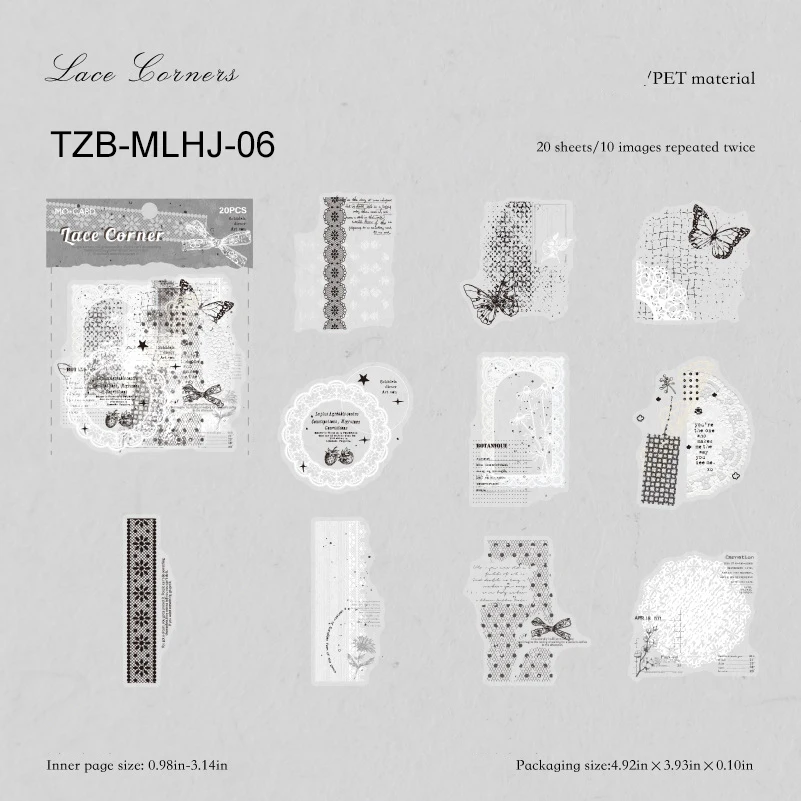 Jianwu Misty Trace Series наклейки для скрапбукинга