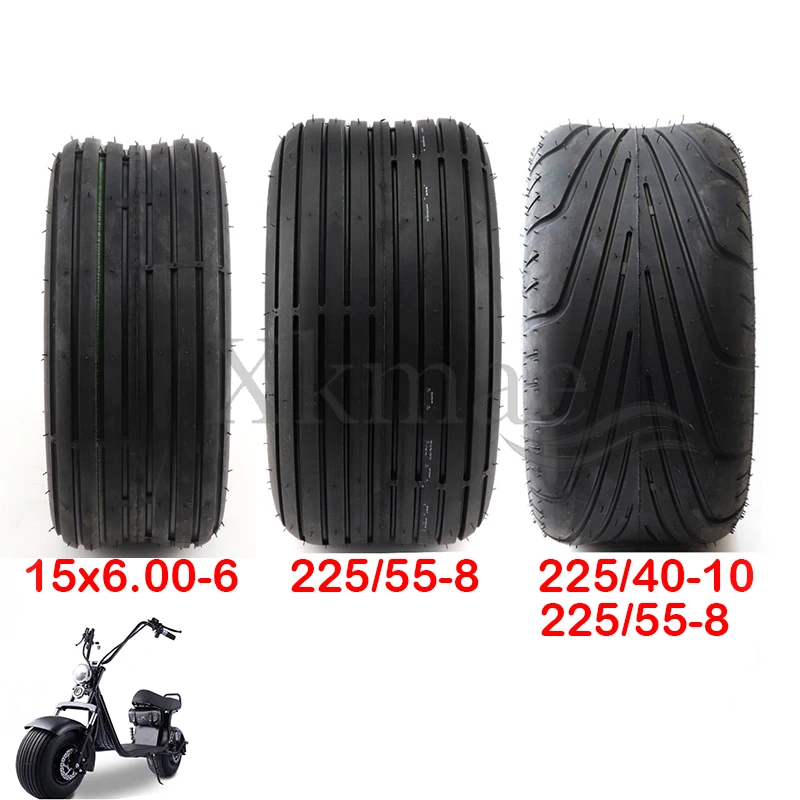 

15x6.00-6 225/55-8 шина 225/40-10 18x9.50-8 передняя/задняя 6/8/10 дюймов 6PR вакуумные шины для электрического скутера для китайского велосипеда Harley