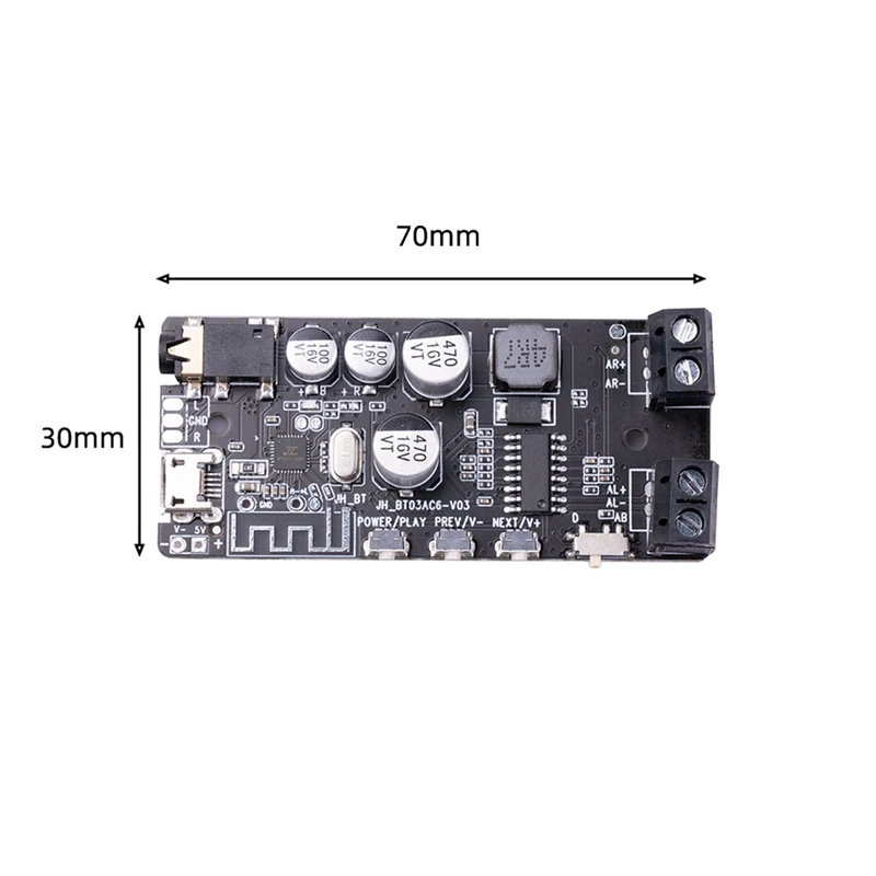 2X5W HIFI Стерео Усилитель Мощности Bluetooth 5.0 Совместимый Класс D Аудио Плата Компонент Усилители