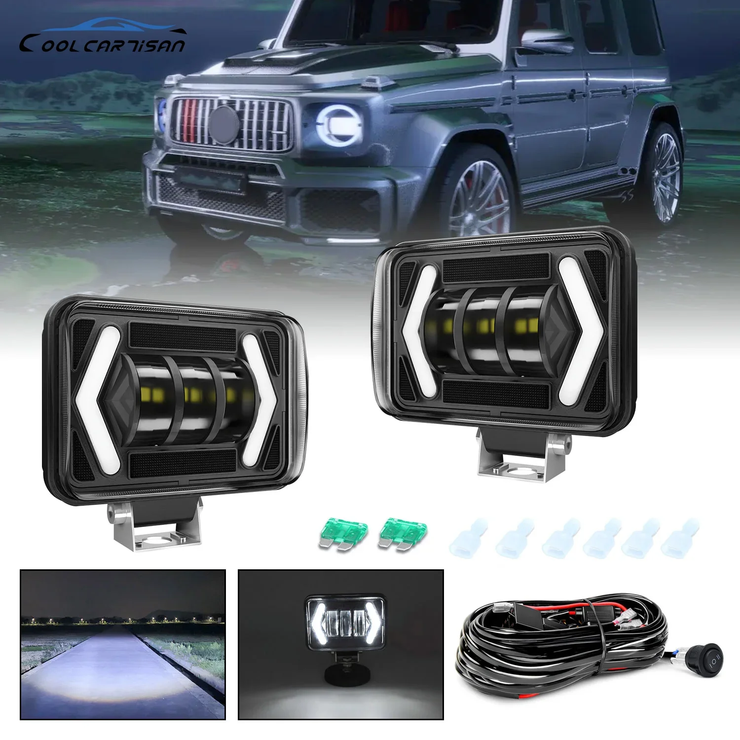 Автоматические светодиодные прожекторы рабочий свет дневное вождение рабочие