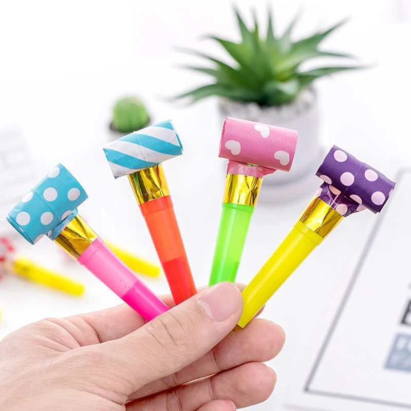 

20/40pcs Multicolor Party Blowouts Whistles Kids Birthday Party Favors Decoration Supplies Noice Maker Toys Goody Bags Pinata