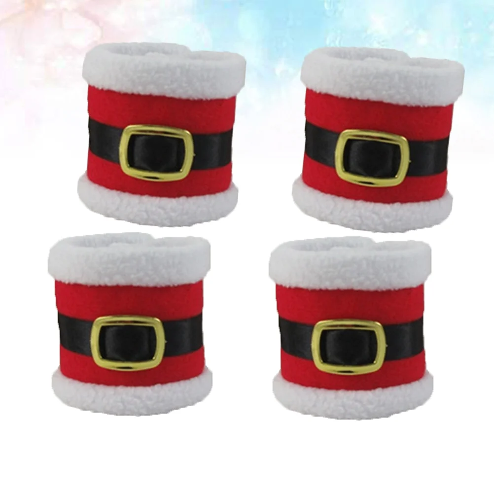 

Napkin Christmas Holder Ring Buckle Rings Serviette Santa Holiday Belt Table Holders Decor Dinner Bandwrap Buckles Decoration