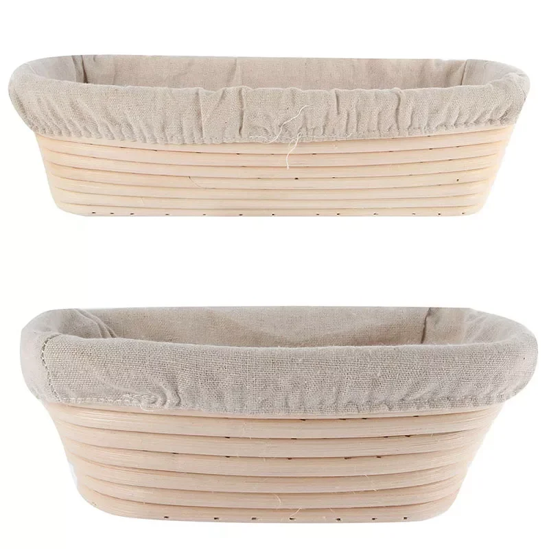 

2022 New Hot Long Bread Dough Proofing Proving Rattan Basket & Liner PY3