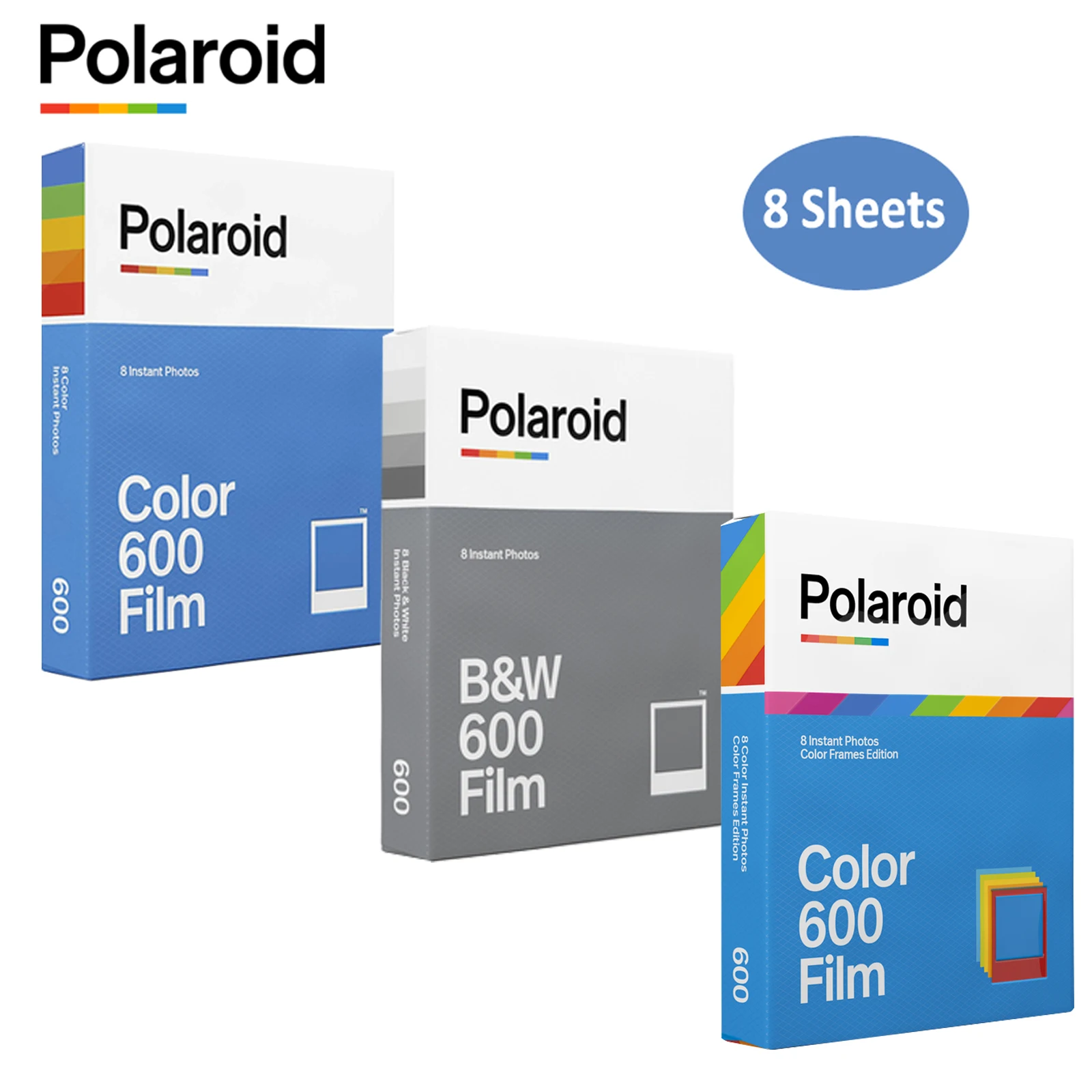 Buy Polaroid Originals Instant 600 Color Film For Onestep2 Polaroid Now Onestep+ Instax Camera SLR680 636 637 640 650 660