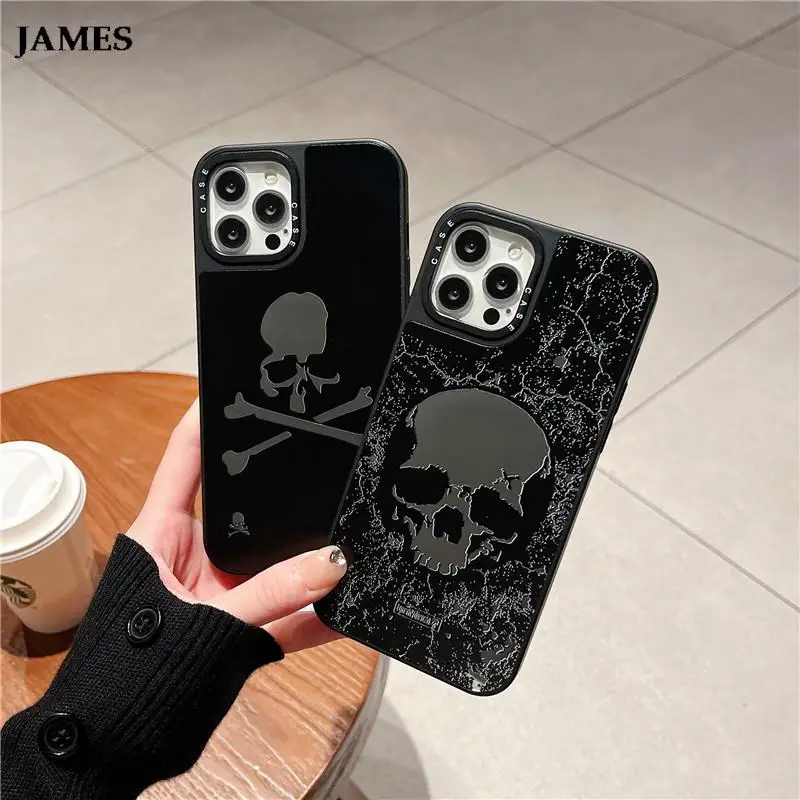 JAMES японский Роскошный чехол для телефона с черепом Apple iPhone 6 7 8 Plus 11 12 13 Pro X XS Max XR