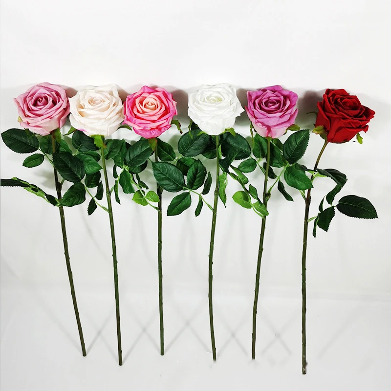 

4Pc Artificial Flower Rose Feel Moist Latex Rose Flower Wedding Party Event Decor Flower Arrangement Home Decoration Accessories