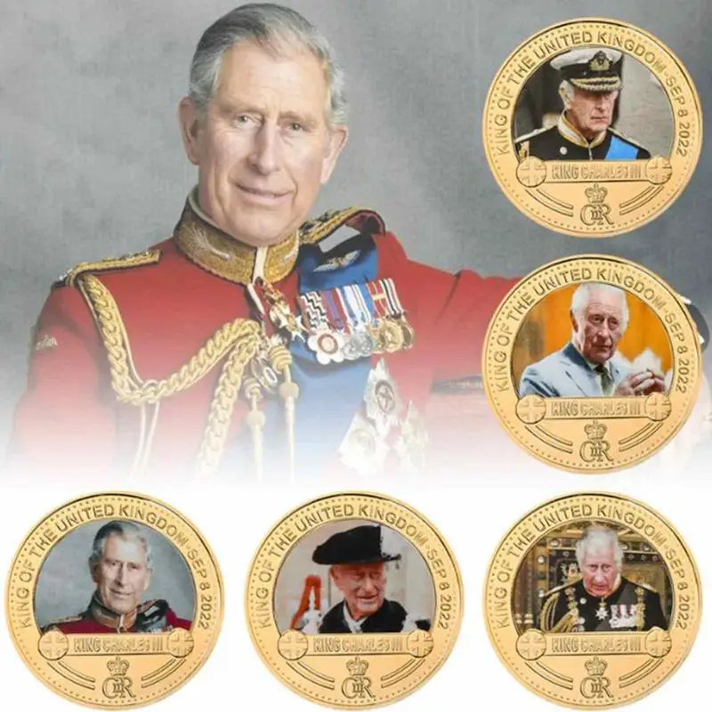 

King Charles III Coronation Souvenir Coins His Majesty King Charles The III Philip Collector's Coin British Decorations