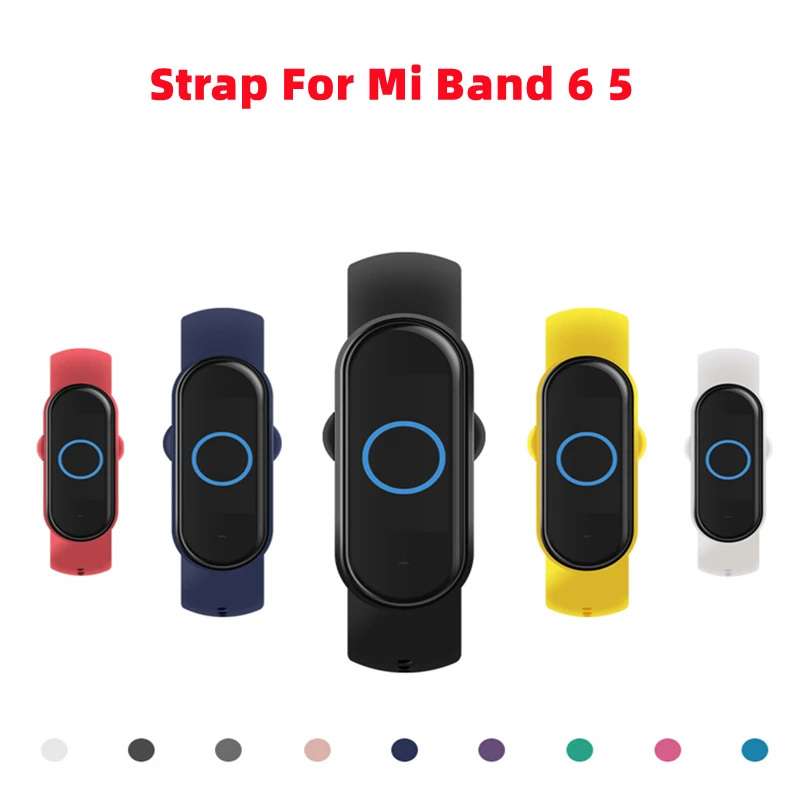 

Bracelet for Xiaomi Mi Band 6 5 Sport Strap watch Silicone wrist strap For xiaomi mi band 6 5 bracelet Miband 6 5 Strap