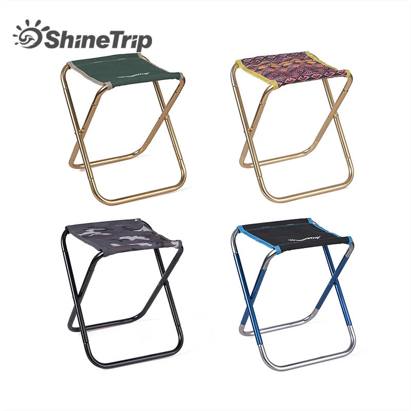 

Shine Trip A174 Lightweight Outdoor Camping Thicken Aluminum Alloy Folding Fishing Chair Collapsible Camping Seats Hiking Stool