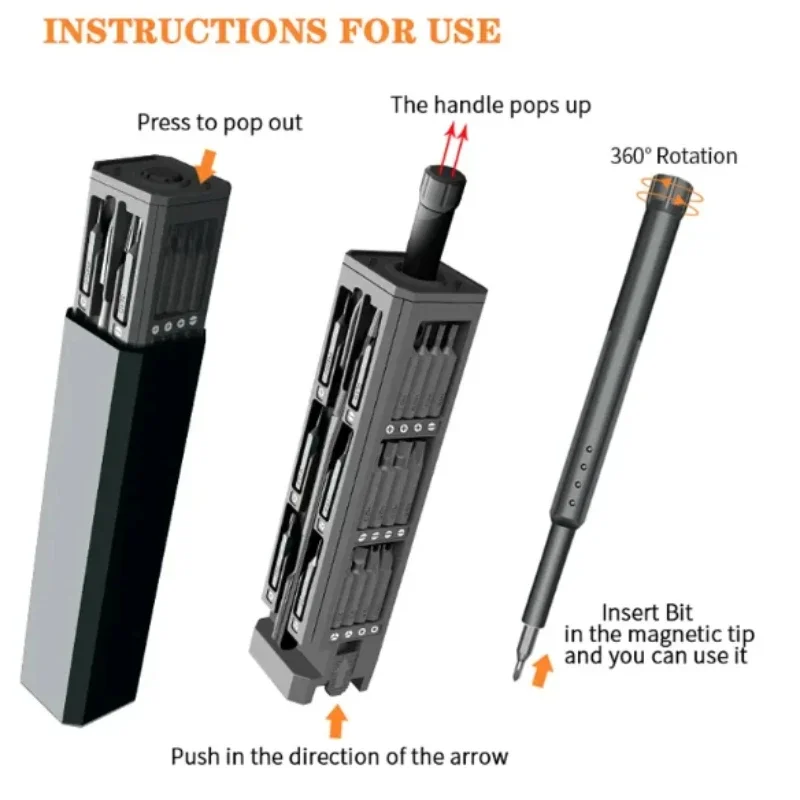 

Screwdriver Set Precision Magnetic Screw Driver Bits 44 in 1 Mini Repair Tool for Home Appliances Phone Watches Hand Tool Set