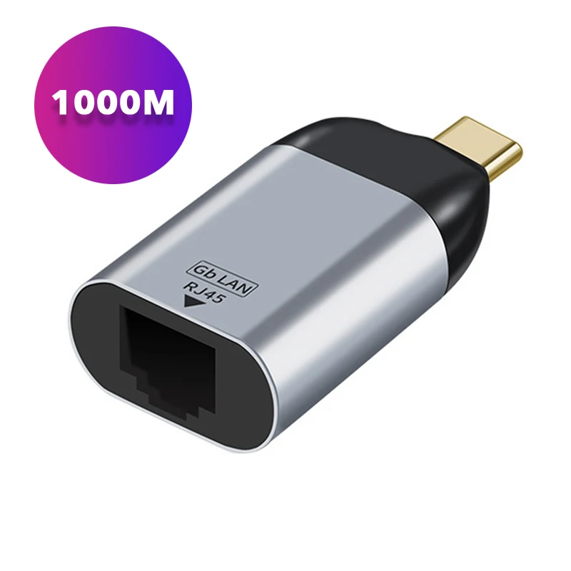 USB Тип C 3 1 RJ45 LAN Ethernet конвертер адаптер USBC до 100/1000 м гигабитная внешняя Проводная