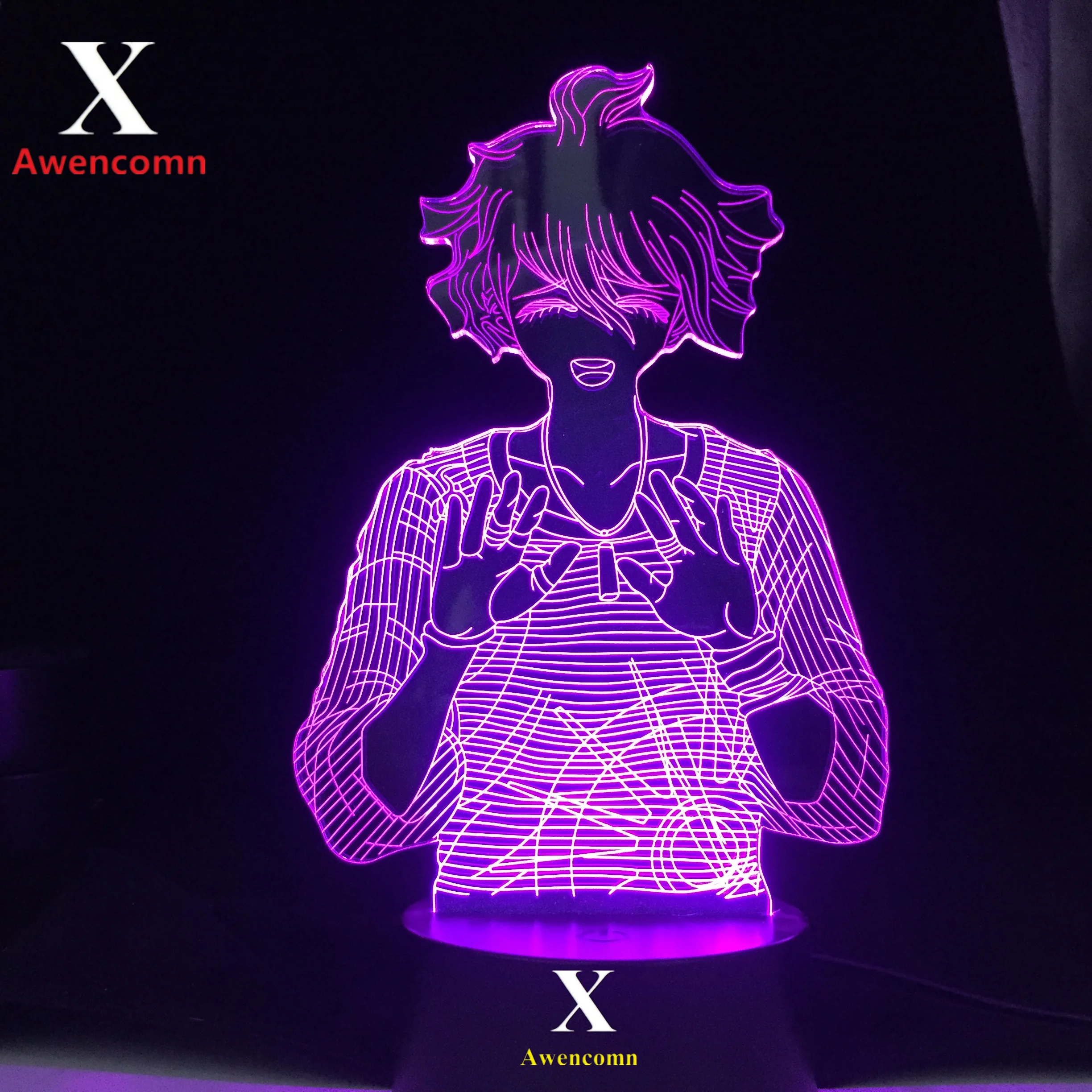 

3D светодиодный ночсветильник в стиле аниме «данганронпа V3» рантаро Амами для спальни, декоративная детская Подарочная лампа, акриловая нео...