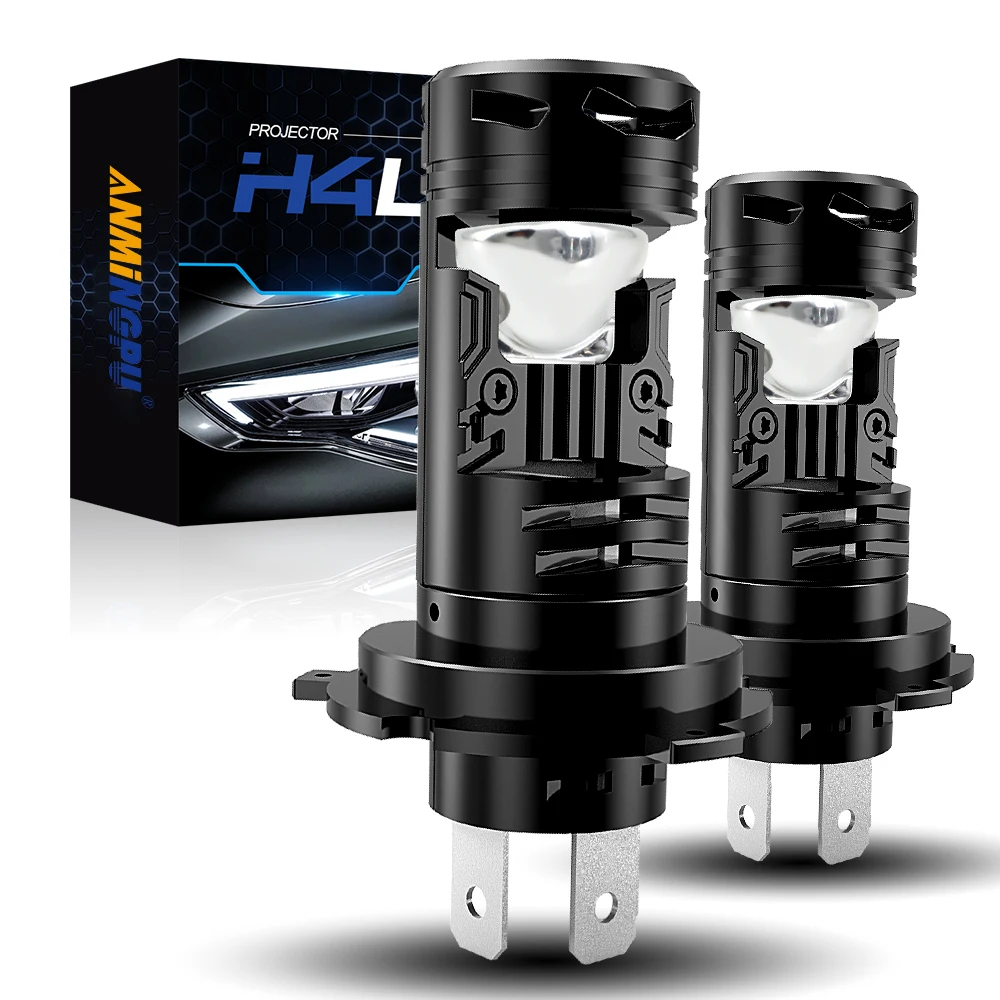 NLpearl 2 шт. H4 светодиодный объектив для проектора мини-размер с вентилятором Bi LED 100