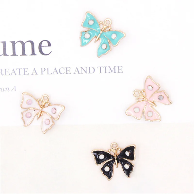 

10 шт., подвеска-бабочка из эмалированного сплава