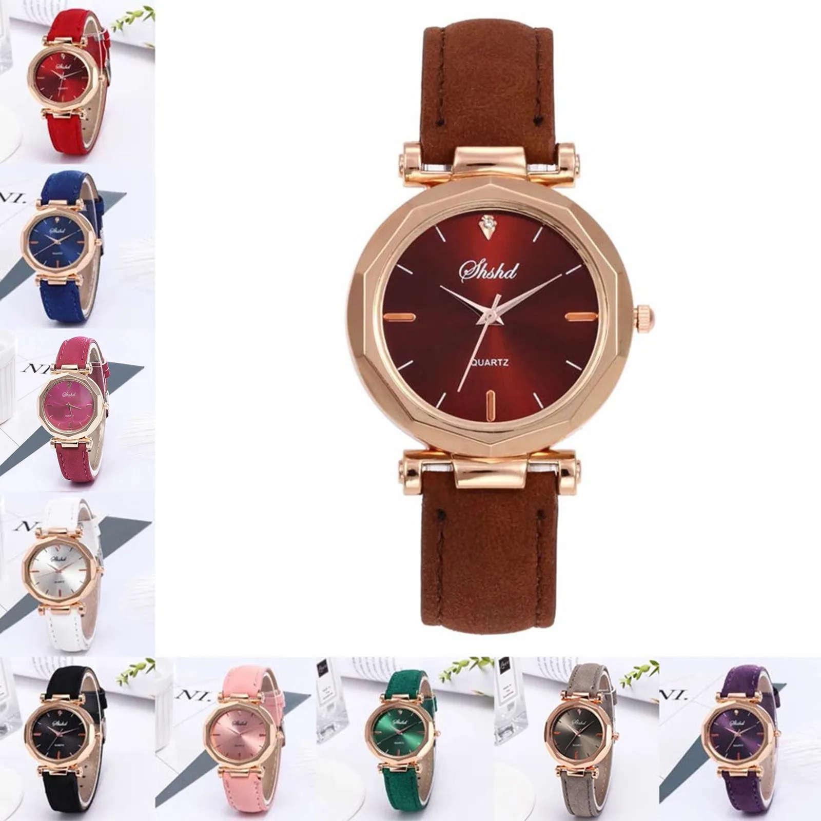 

Модные женские повседневные часы с кожаным ремешком, Роскошные Аналоговые кварцевые наручные часы с кристаллами, роскошные женские повседневные часы, водонепроницаемые часы