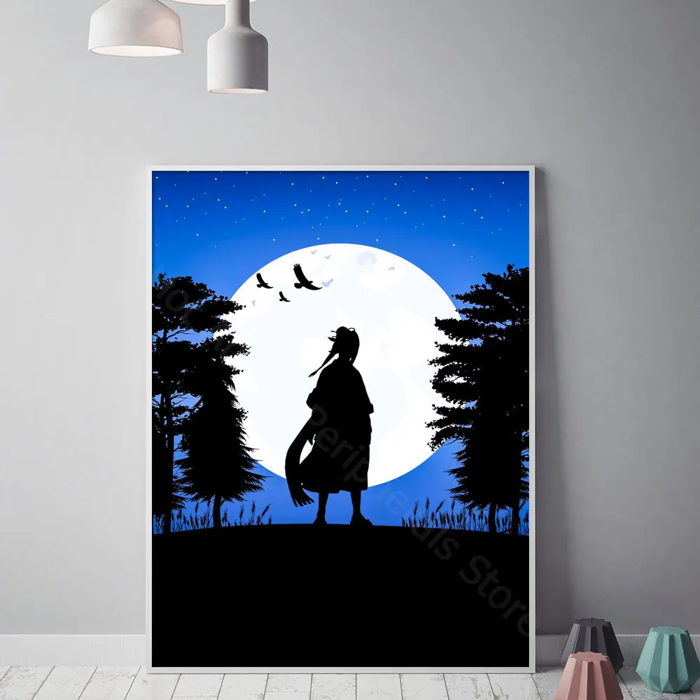 Картина на стену с изображением искусственного аниме холсте рисунком Какаси и