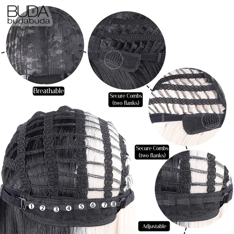 Синтетический двухцветный парик BUDABUDABUDA 28 дюймов