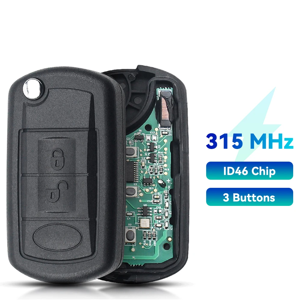 

Складной пульт дистанционного управления KEYYOU 433 МГц с 3 кнопками для RANGE ROVER Sport Land Rover Discovery 3