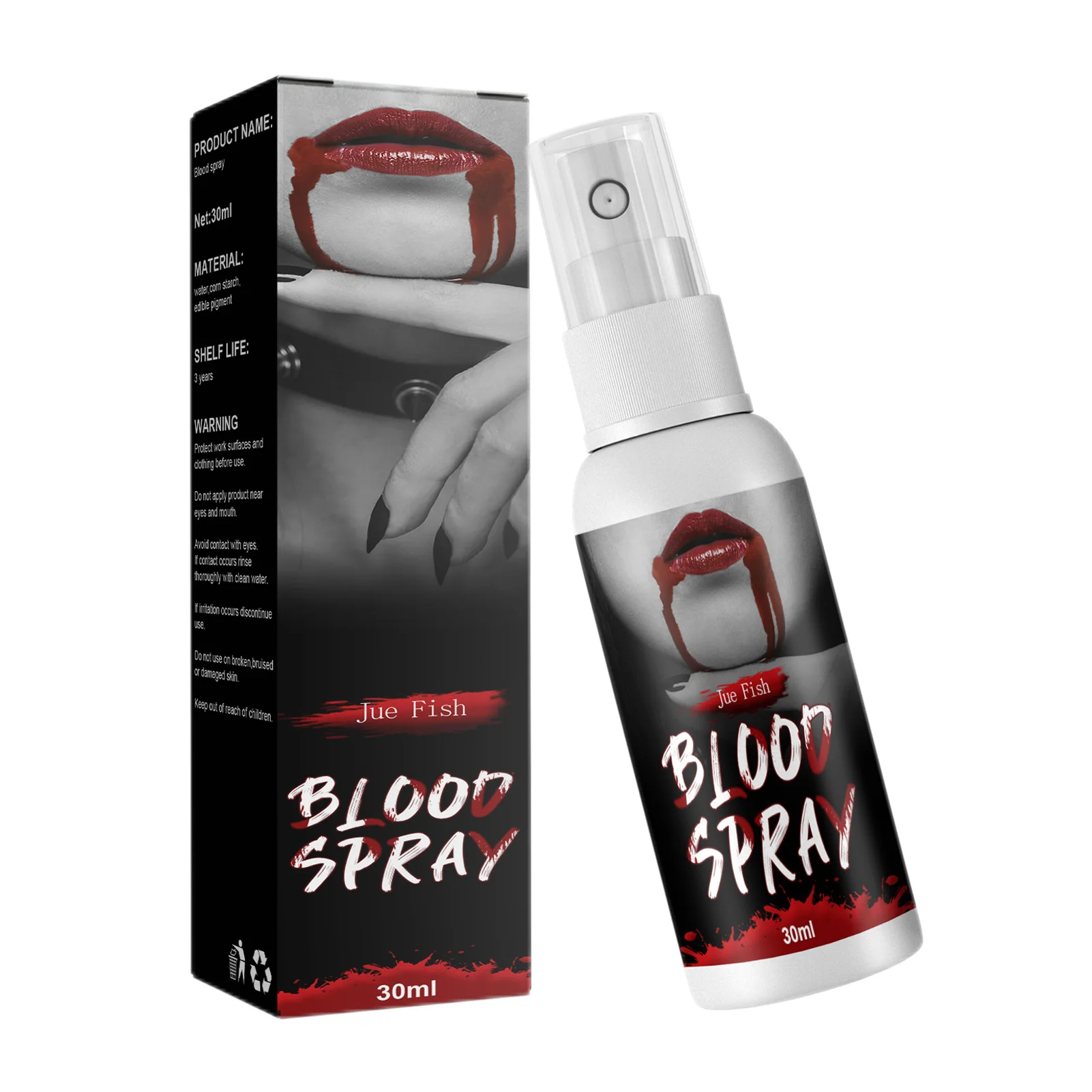 

Blood Splatter Fake Blood Makeup Spray Cosplay Accessories Safe Ingredients Water Starch Food Coloring Blood Spray Halloween