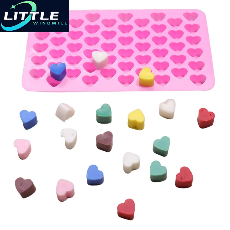 

1Pcs 55 Cavity Gummy Love Heart Shape Ice Cube Chocolate Silicone Mold Fondant Molds Valentine Candy Mould Cake Decorating Tools