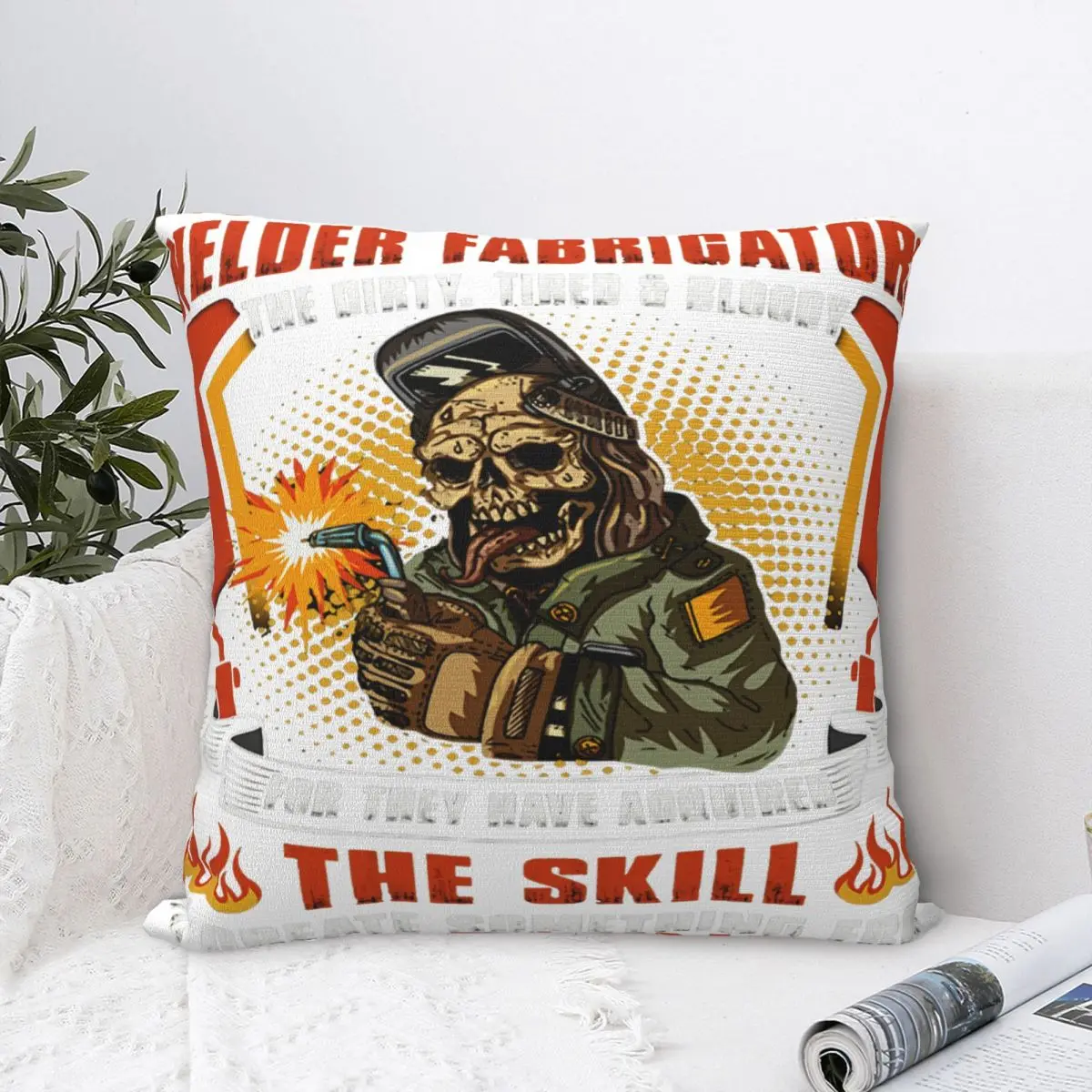

Proud Welder Pillowcase Cushion Cover Comfortable Pillowcase Polyester Pillowcase Home Sofa Living Room