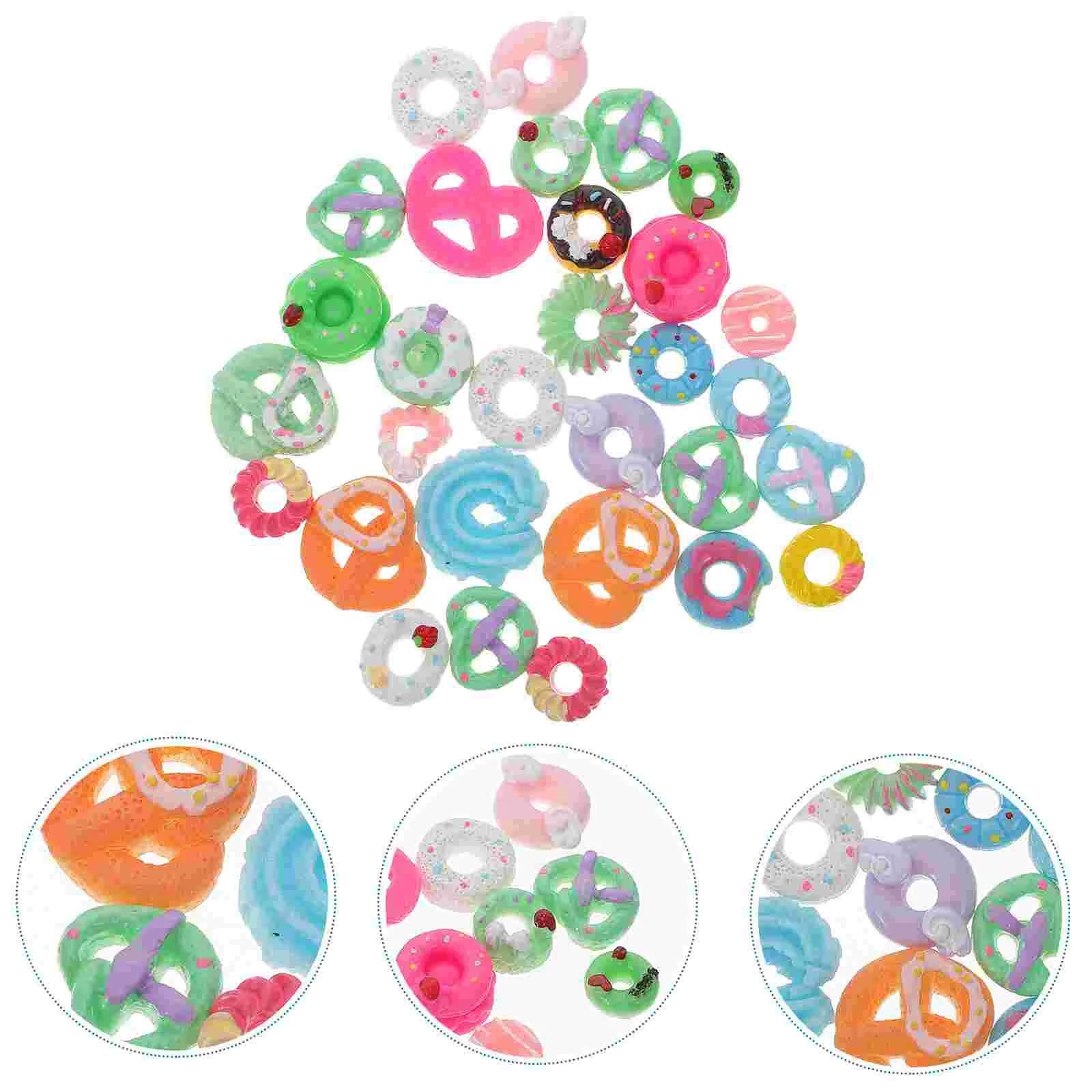 

30Pcs Flatback Charm Scrapbooking Multipurpose Kids Crafting Supplies Jewelry Making Accessories Hair Clip Embellishments