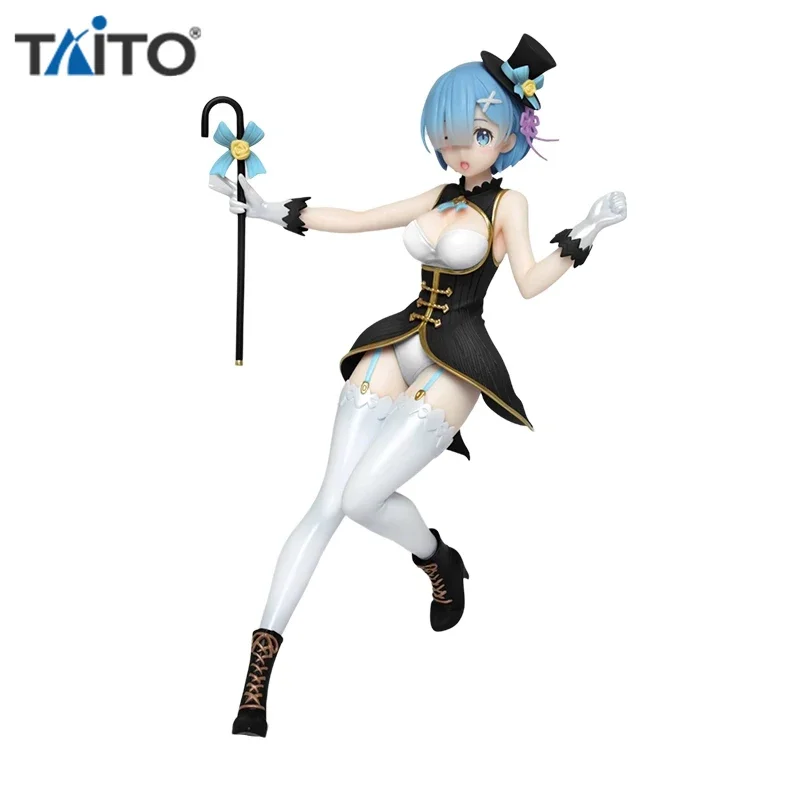 Фото В наличии оригинальная аниме-фигурка TAITO Re: Zero Kara Hajimeru Isekai Seikatsu Rem, Kawaii, модель из ПВХ, коллекционная настольная милая фигурка №4